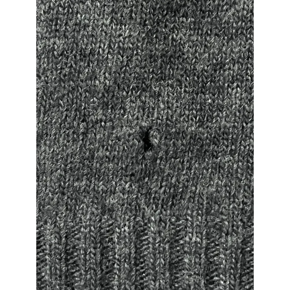 BURBERRY LONDON Fair Isle Knit Crewneck Sweater Charcoal Grey Burgundy L
